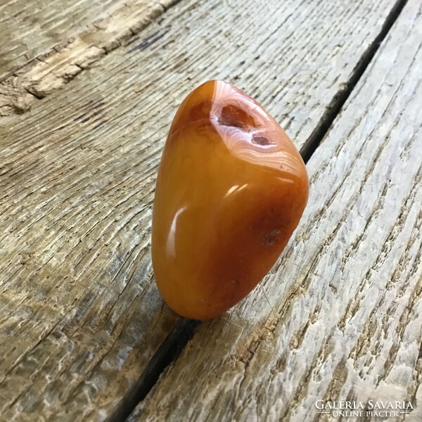 Old large amber stone ring