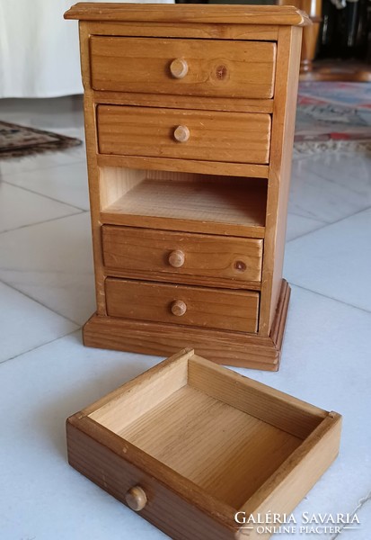 Mini waxed pine box - for storing and organizing jewelry and other small things