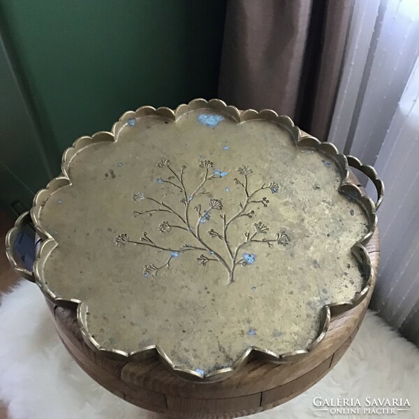 Old marked massive copper tray from 1950