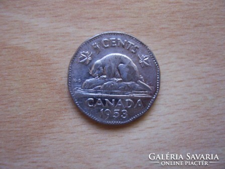 Kanada 5 Cents 1953   nikkel
