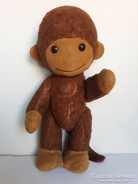 Régi aranyos szalmás majom, 40 cm