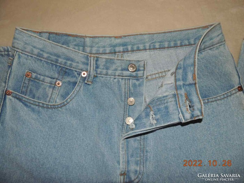 Levi's jeans 501 - men's jeans with buttons, w33l34, light blue