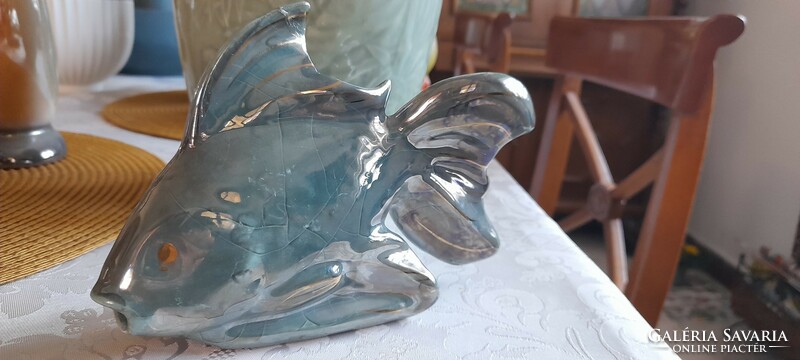 Retro fish applied art ceramics
