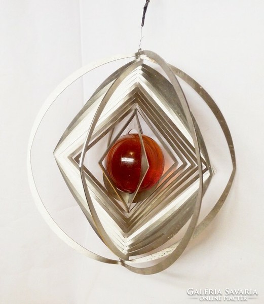 Universe modern art deco style suspendable sphere stylization. With Murano glass globe