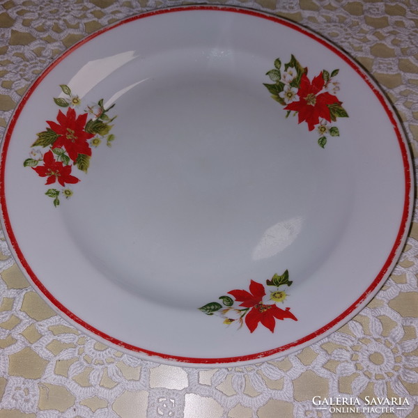 Zsolnay Santa Claus floral flat plates