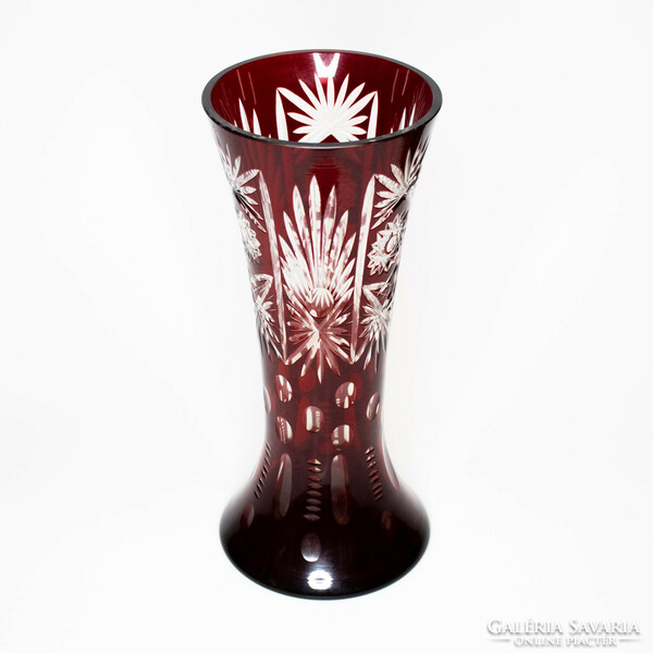 Purple stained glass vase