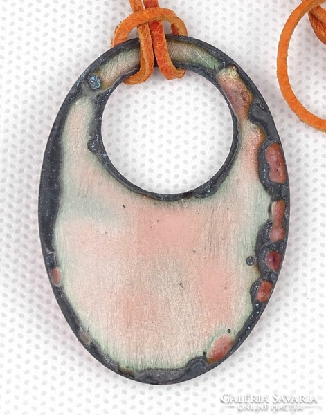 1Q368 barkos bea: fire enamel necklace