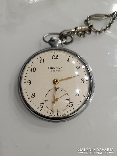 Molnija pocket watch 18 stones