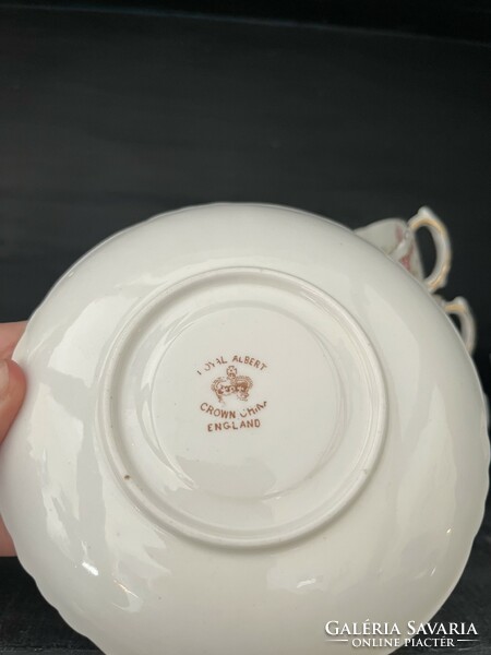 Royal Albert Crown porcelán teás/kávés csésze és kínáló