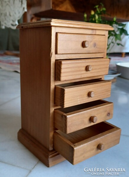 Mini waxed pine box - for storing and organizing jewelry and other small things