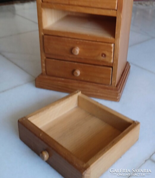 Mini waxed pine box - for storing and organizing jewelry and other small things
