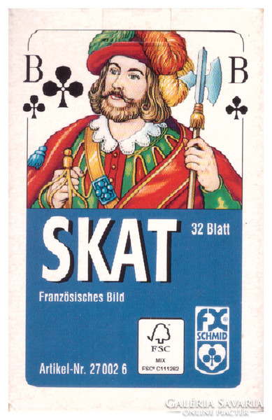 82. French serialized skat card Berlin card image f.X. Schmid Munich around 1995 32 pages