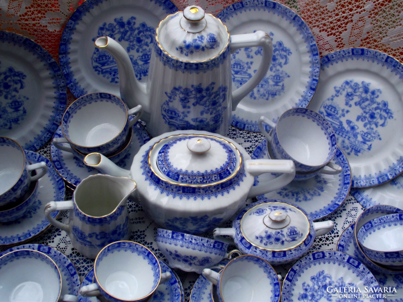Blue tea and coffee set