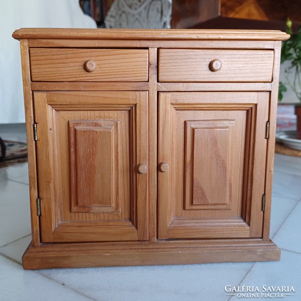 Mini waxed pine sideboard - for storing small things, jewelry, trinkets