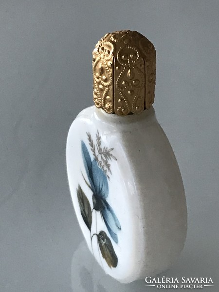 Mini parfümös üveg, 5 cm magas, 3,5 cm átmérő