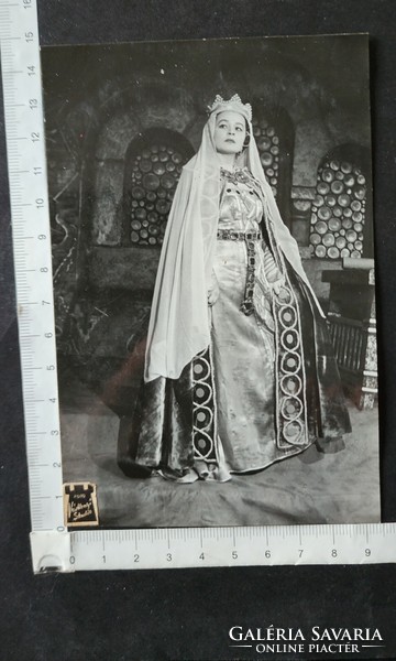 Mária Sulyok in the legendary Bánk bán 1948 National Theater Várkony photo studio photo marked with certificate