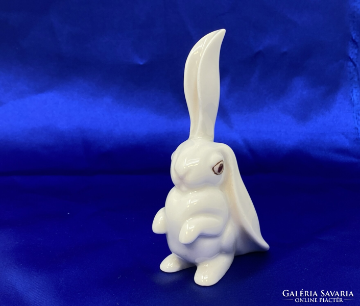 Kajla rabbit with red eyes from Herend, bunny porcelain figure (10cm) rz