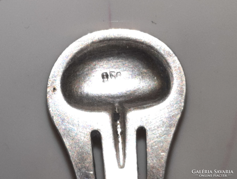 Antik, gyönyörű egyedi ezüst fülklipsz 950-es