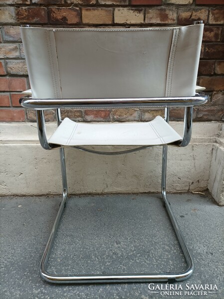 Marcel breuer bauhaus mg5 cantilever chair, with original thick leather, closed tube ends!!!!