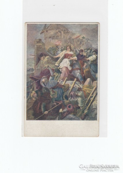 Művészi régi képeslap (postatiszta) "Egri nők"