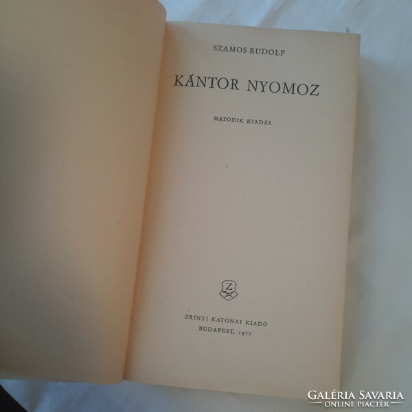 Rudolf Szamos: Cantor Yomoz Zrínyi military publishing house 1977