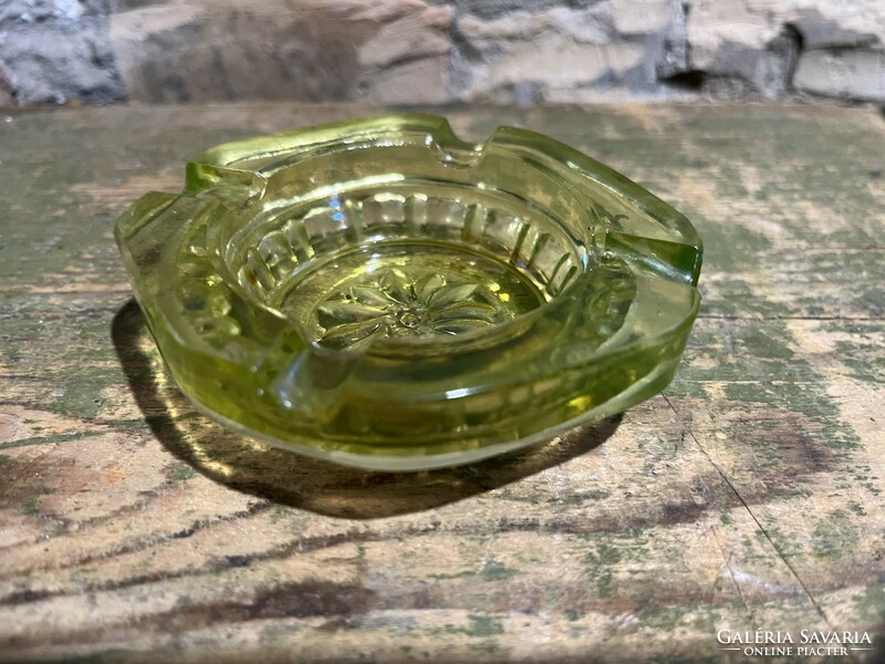 Uranium glass ashtray