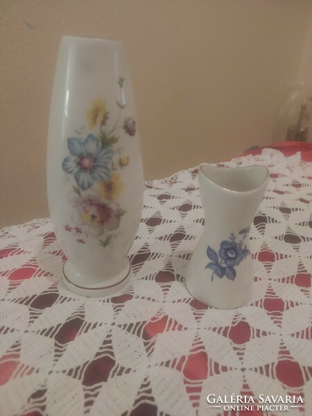 Aquincum marked porcelain vases