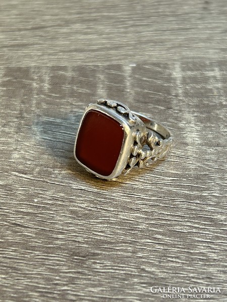 Antique silver seal ring