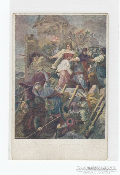Művészi régi képeslap (postatiszta) "Egri nők"
