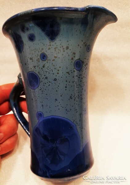 Marked crystal glazed ceramic jug / vase / jug vase