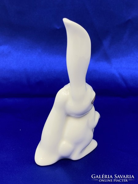Kajla rabbit with red eyes from Herend, bunny porcelain figure (10cm) rz
