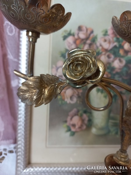 Dreamy copper, rosy candle holder