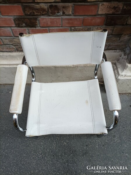 Marcel breuer bauhaus mg5 cantilever chair, with original thick leather, closed tube ends!!!!