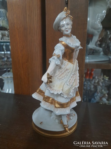 German, Germany sitzendorf art deco dancing woman porcelain figure.