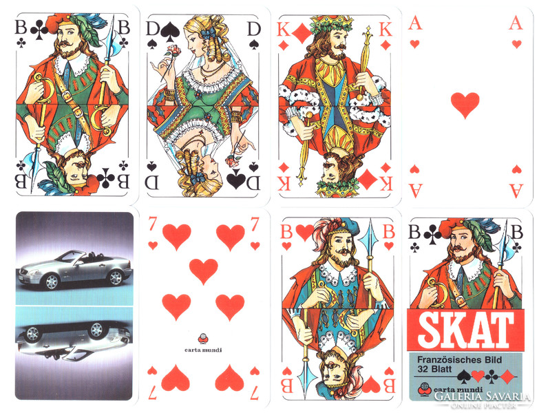 117. Francia sorozetjelű skat kártya berlini kártyakép Carta Mundi 2000 körül 32 lap