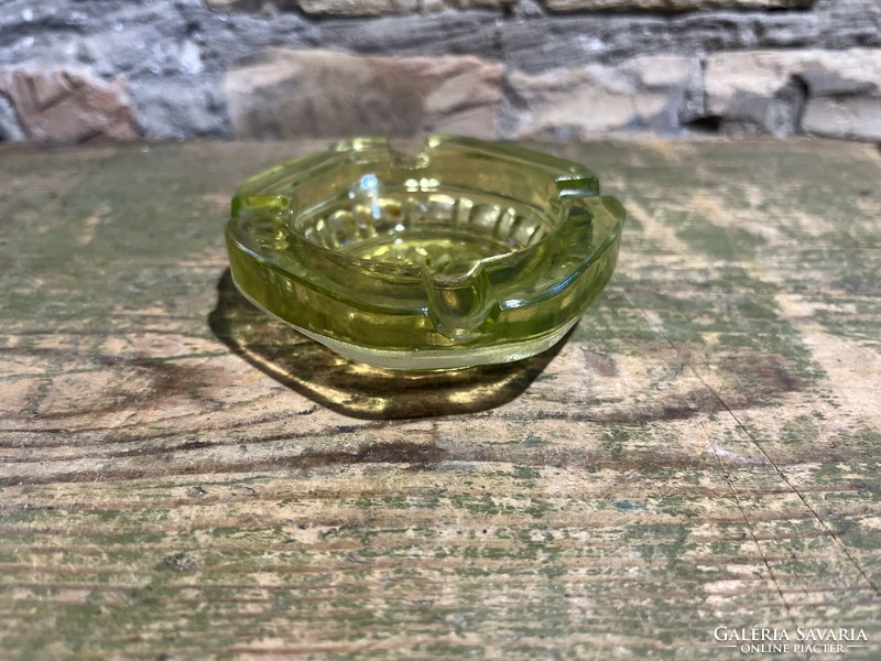 Uranium glass ashtray