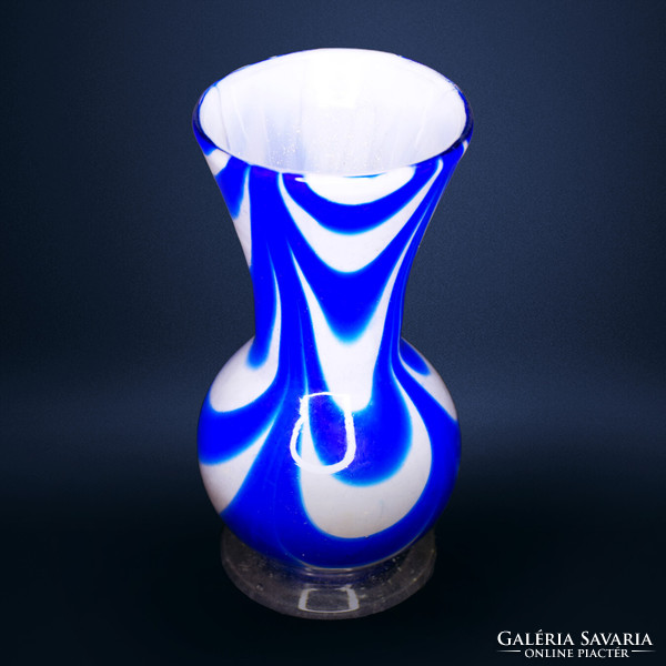 Handmade colored glass vase