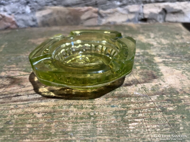 Uranium glass ashtray