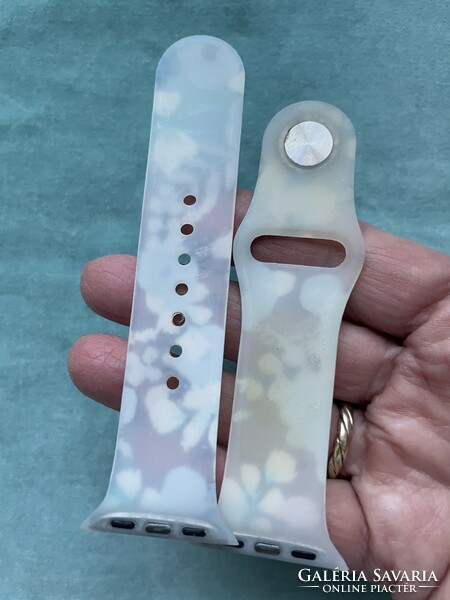 Floral English apple watch silicone watch strap 38-41 mm