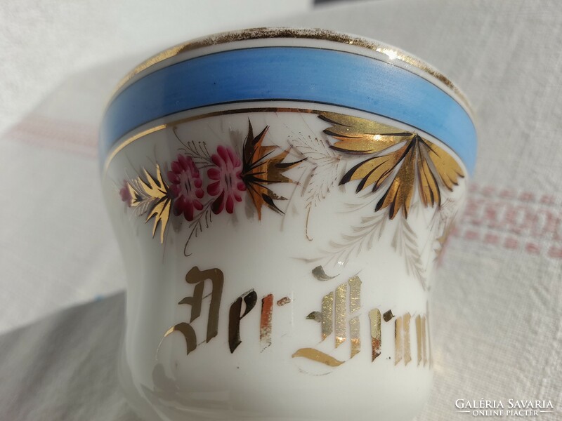 Kpm berlin biedermeyer collector's cup and saucer with German inscription 