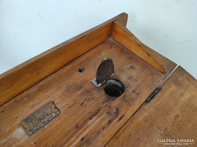 Antique school desk, particularly decorative school equipment school desk 367 5715