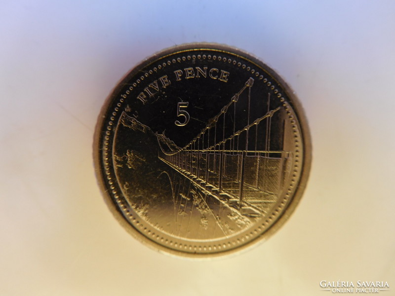 Gibraltár 5 penny 2020 VF  Windsor Bridge