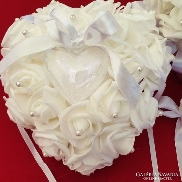 Wedding mcs06 - bridal bouquet, ring cushion, groom's pin - foam rose set