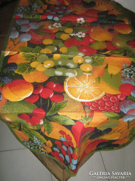 Charming vintage style picturesque fruit cheerful tablecloth