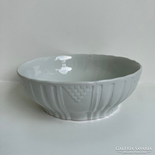 Zsolnay Hungarian white porcelain bowl - scones - garnish - coma bowl