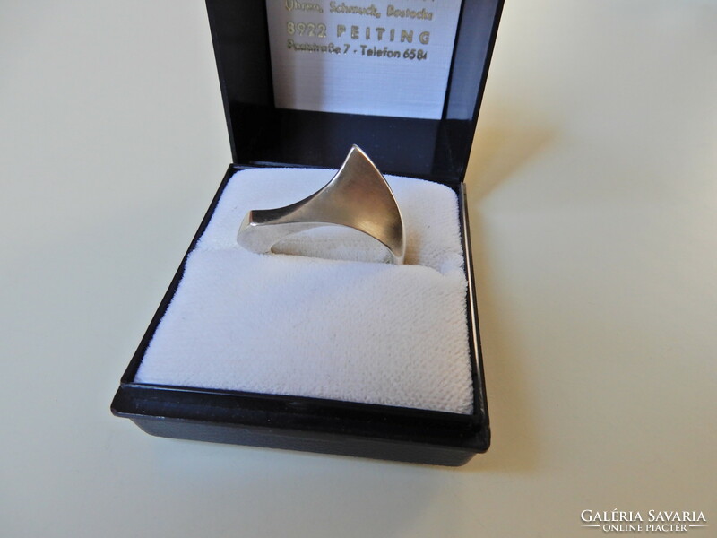 Régi modernista stílusú ezüst gyűrű