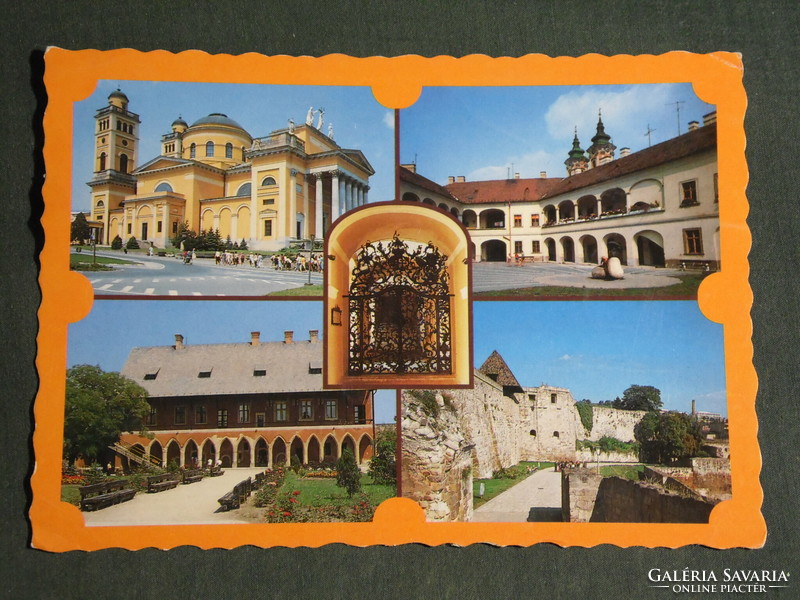 Postcard, mouse mosaic details, basilica church, throwing castle