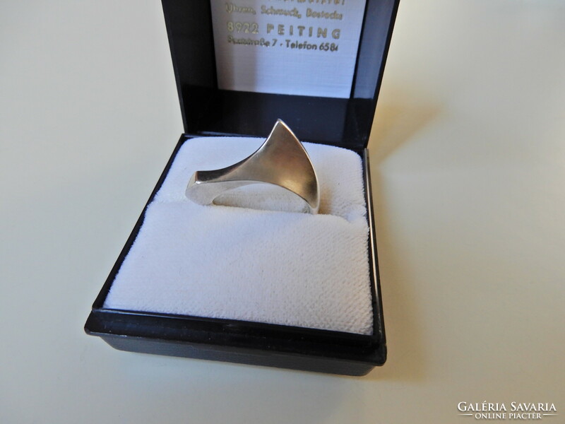 Régi modernista stílusú ezüst gyűrű