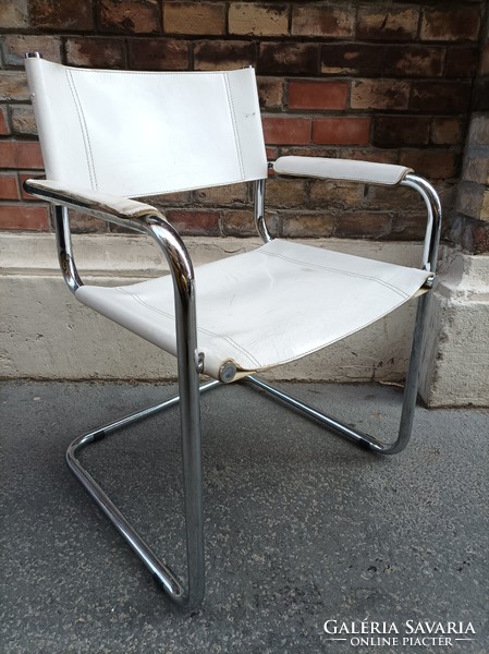 Marcel breuer bauhaus mg5 cantilever chair, with original thick leather, closed tube ends!!!!