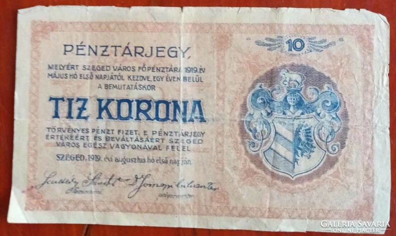 1919 Tíz korona Szeged